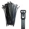 Electriduct Cable Tie, 8 in L, 0.31 in W, Black, Nylon 6/6, 50 lb Strength CT-ED-REUSABLE-08-50-100-BK - alternate 2